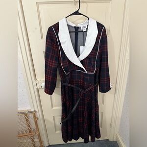 Unique Vintage brand NWT plaid vintage dress size 5x/26